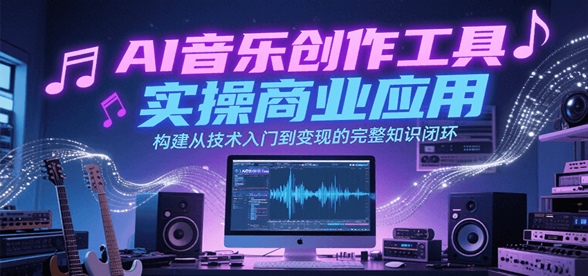 AI音乐创作工具实操商业应用，构建从技术入门到变现的完整知识闭环-淘米帮