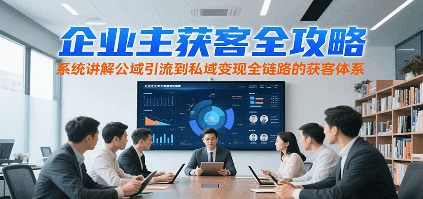 企业主获客全攻略，系统讲解公域引流到私域变现全链路的获客体系-淘米帮