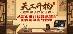 天工开物短视频创作全流程,从封面设计到最终渲染的保姆级实战教程-淘米帮