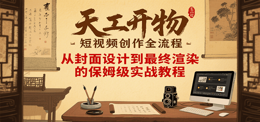 天工开物短视频创作全流程，从封面设计到最终渲染的保姆级实战教程-淘米帮