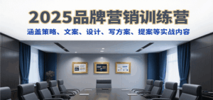 2025品牌营销训练营,涵盖策略、文案、设计、写方案、提案等实战内容-淘米帮