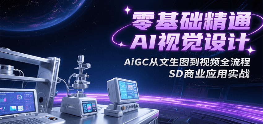 零基础精通AI视觉设计，AiGC从文生图到视频全流程，SD商业应用实战-淘米帮
