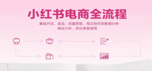 小红书电商全流程，基础开店、选品、流量获取、笔记创作到数据分析、供应商管理等-淘米帮