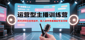 运营型主播训练营，点对点和拉全场话术，留人话术等直播起号全流程(更新7月)-淘米帮