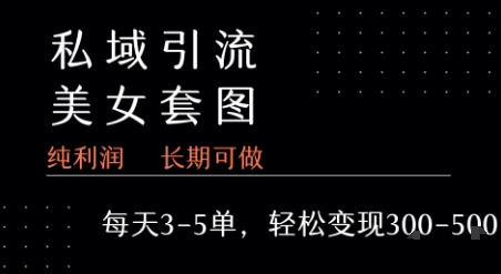 私域卖套图每天3-5单   每单利润99-2张+-淘米帮