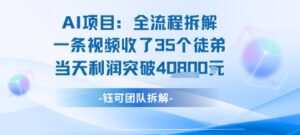 AI收徒变现闭环:一条视频收35人,日入1k+(附完整SOP)-淘米帮