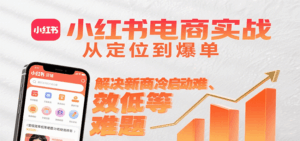 小红书电商实战，从定位到爆单解决新商冷启动难、变现效率低等难题-淘米帮