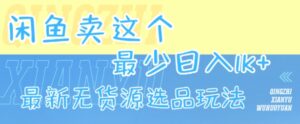 闲鱼卖这个,最少日入1k,最新无货源选品玩法-淘米帮