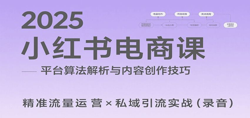 2025小红书电商课：解析算法，创作高转化内容，助力卖家获取流量实现变现(录音)-淘米帮