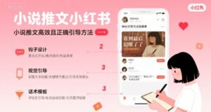 小说推文小红书高转化引导方法实操课，小说推文高效且正确引导方法-淘米帮