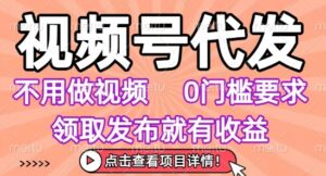 视频号代发,不用剪辑不用做视频,0门槛要求,领取发布就有收益,任务没有无上限,小白轻松上手【揭秘】-淘米帮