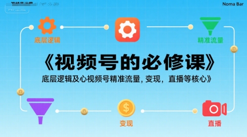 视频号的必修课，视频号的底层逻辑及核心视频号精准流量，变现，直播等核心-淘米帮
