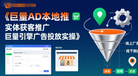 巨量AD本地推实体获客推广，巨量引擎广告投放实操-淘米帮