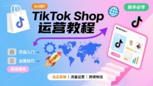 TikTok Shop从0到1运营教程，TikTok跨境电商新手必学课程-淘米帮