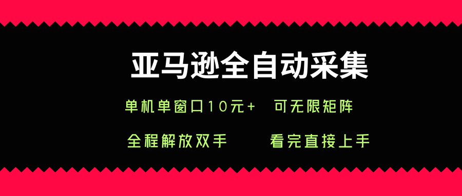 亚马逊全自动采集，单机单窗口一天10+，可无限矩阵去做【揭秘】-淘米帮