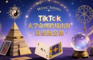 TikTok玄学命理跨境出海双语掘金课,手把手教你用命理知识精准直击海外用户痛点-淘米帮