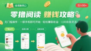 零撸阅读新风口,无门槛轻松挣,一部手机,日入 50-3张【揭秘】-淘米帮