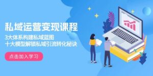 私域运营变现课程，3大体系构建私域蓝图，十大模型解锁私域引流转化秘诀-淘米帮