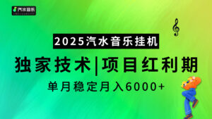 2025汽水音乐最新挂机项目,独家技术,红利期稳定月入6000+-淘米帮