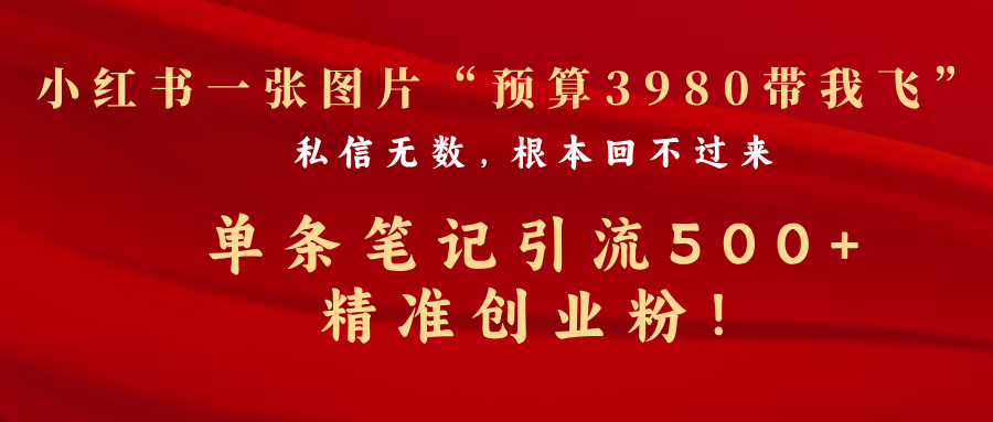 揭秘！小红书一张图片私信无数，单条笔记引流 500+精准创业粉！-淘米帮