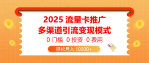 2025流量卡推广，0门槛0投资0费用，多渠道引流变现模式，轻松月入10000+-淘米帮