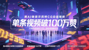 用AI做薇尔莉特CG动画视频，单条视频破100万赞，23条作品涨粉7.2万，涨粉变现两不误-淘米帮