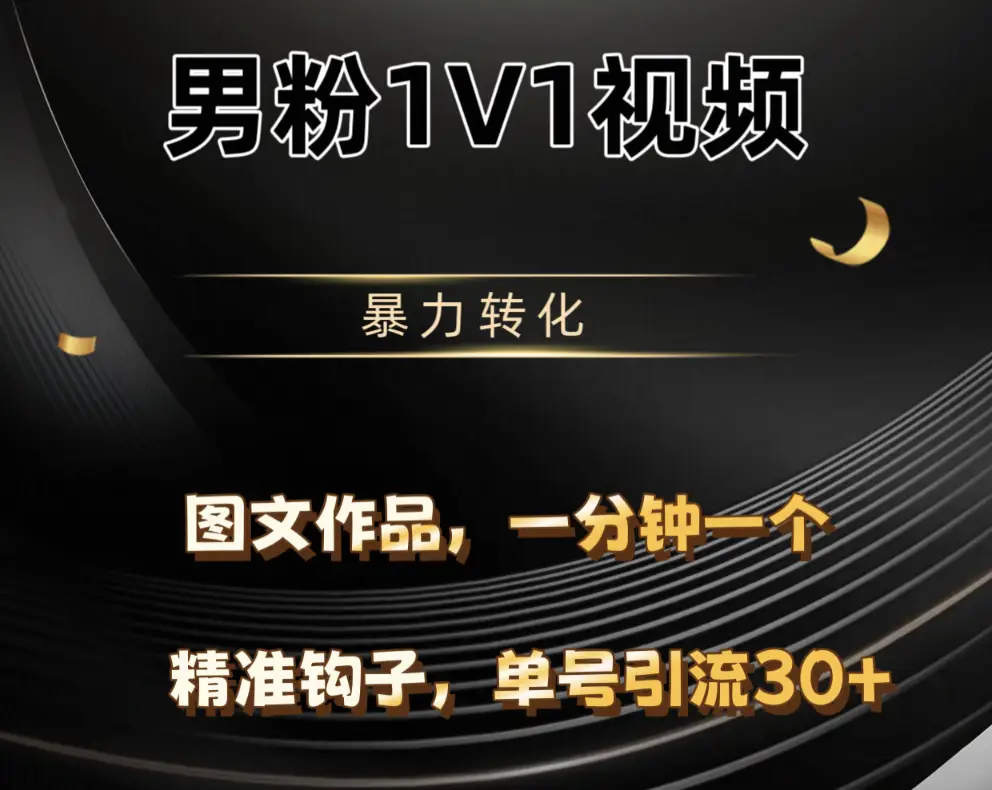男粉1V1视频，硬改摄像头，高客单暴力转化，单日600+-淘米帮