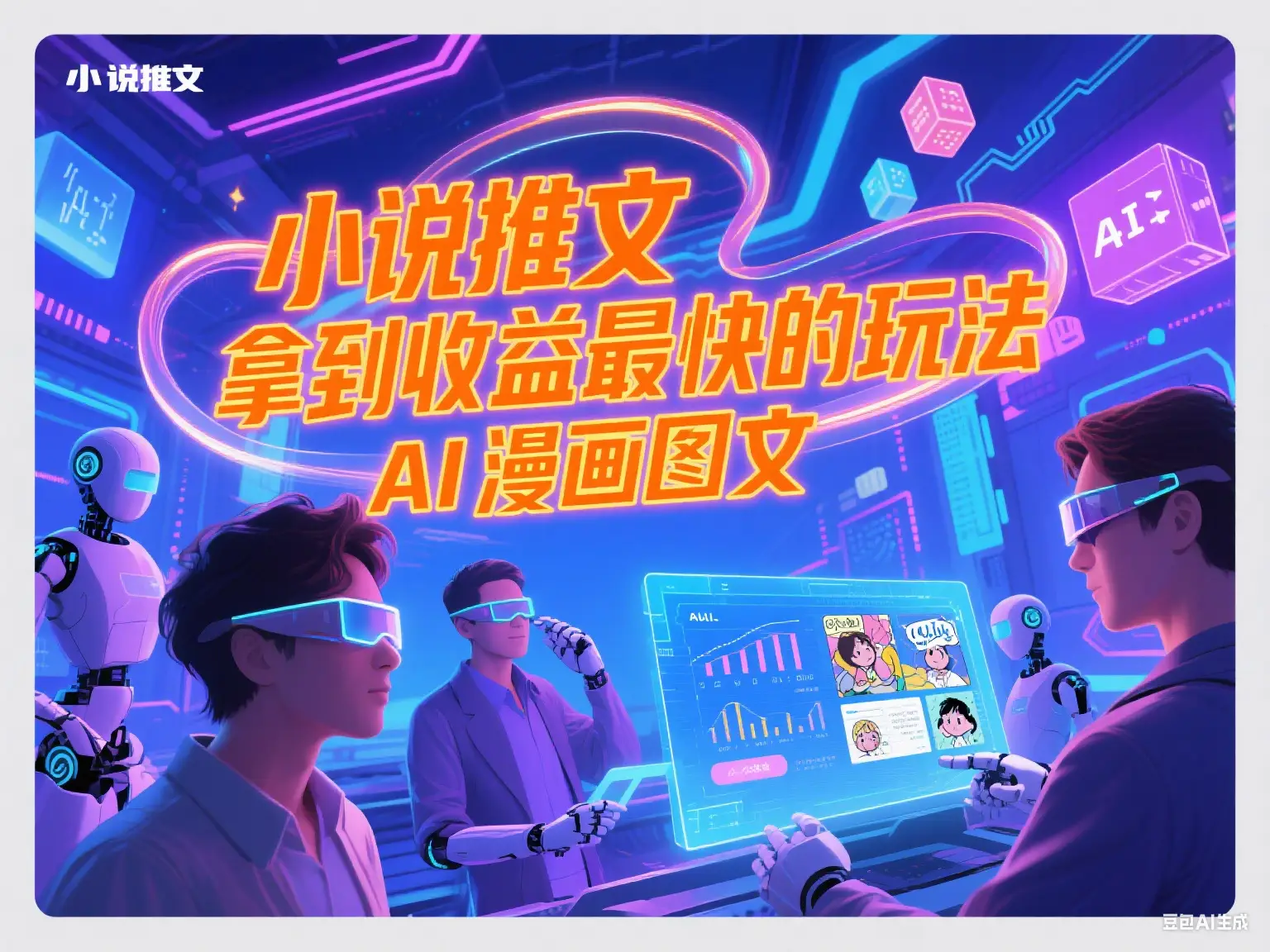 小说推文 拿到收益最快的玩法 AI漫画图文-淘米帮
