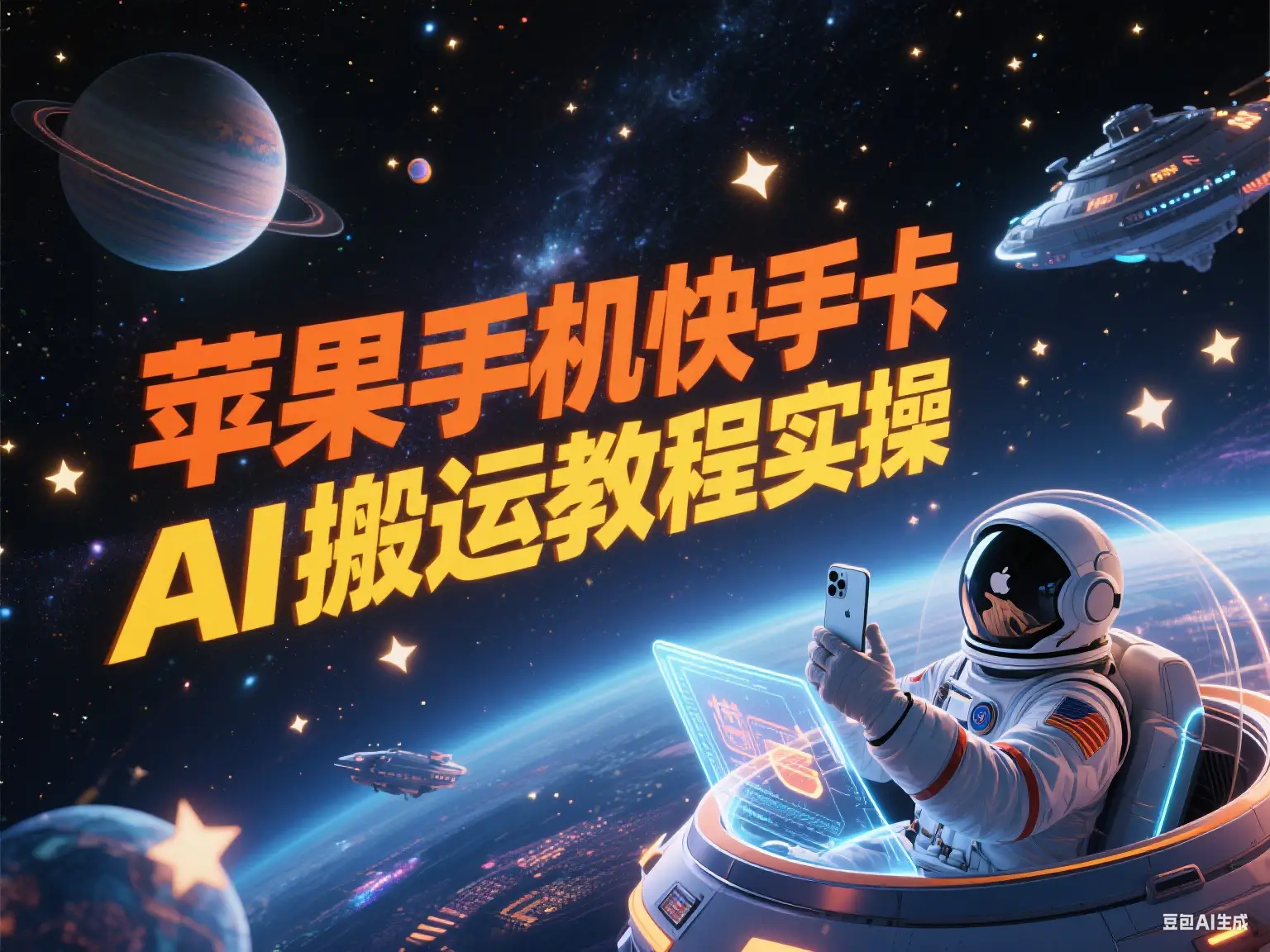苹果手机快手卡AI搬运教程实操-淘米帮