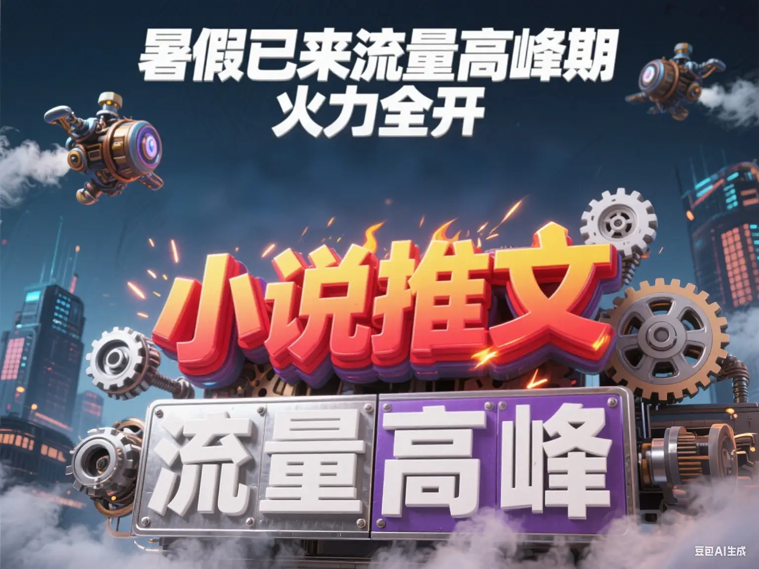 小说推文 暑假已来流量 高峰 火力全开-淘米帮