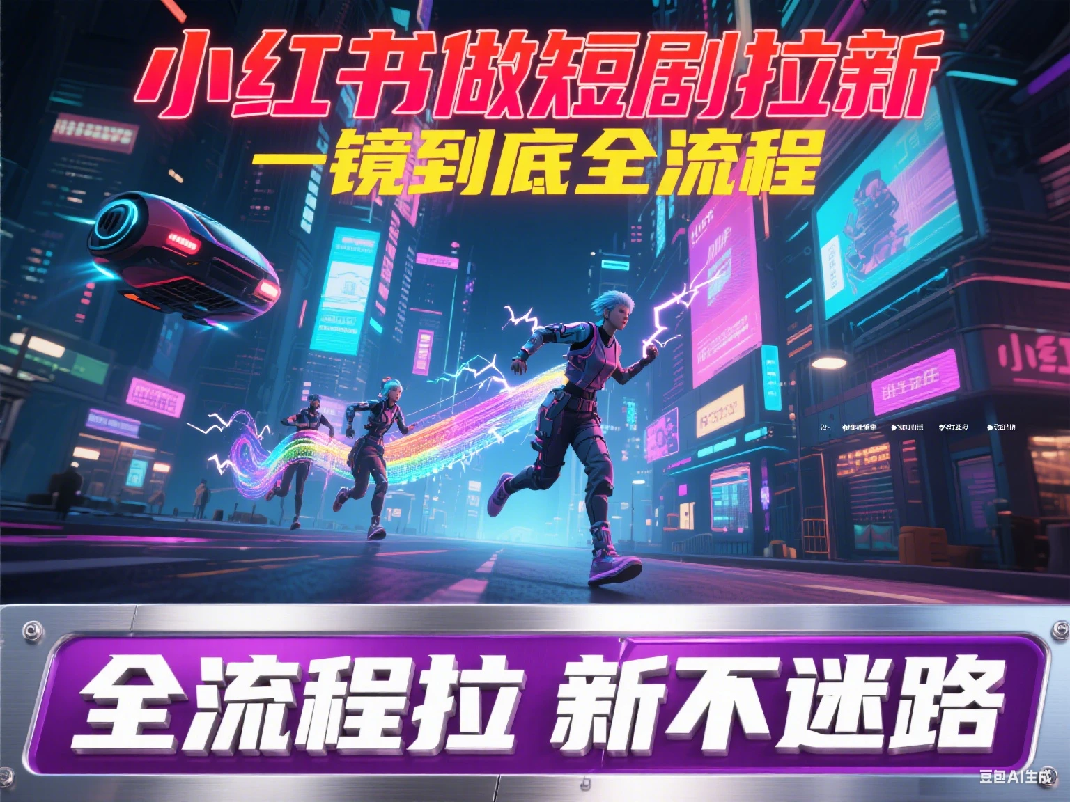 【精】小红书做短剧拉新 一镜到底全流程-淘米帮