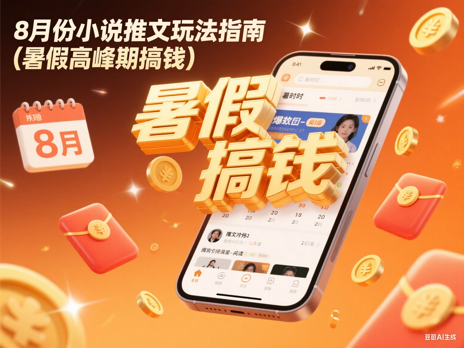 8月份小说推文玩法指南（暑假高峰期搞钱）-淘米帮