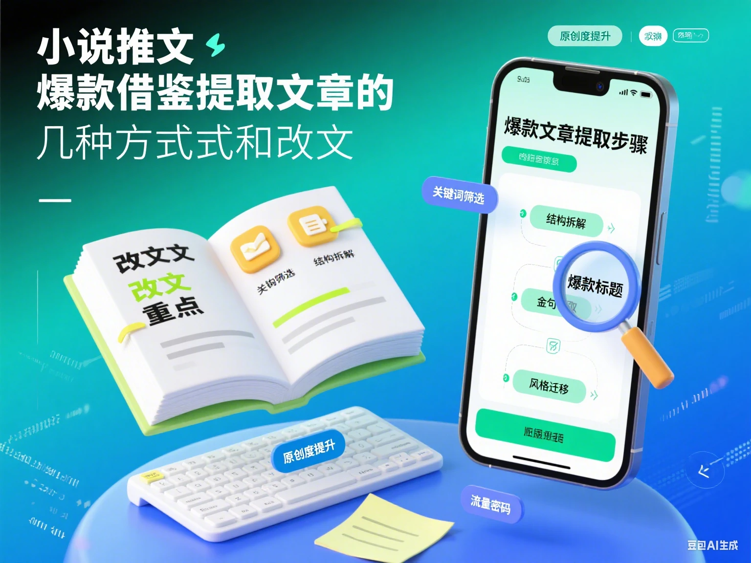 小说推文 爆款借鉴提取文章的几种方式和改文-淘米帮