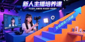 新人主播培养课：平台适应-流量获取-粉丝留存-收益提升 全链路能力突破-淘米帮