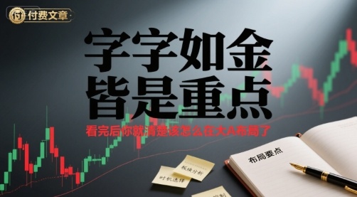付费文章：字字如金 皆是重点， 看完后 你就清楚该怎么在大A布局了-淘米帮
