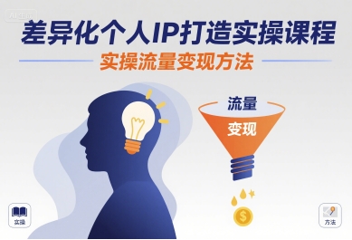 差异化个人IP打造实操课程，实操流量变现方法-淘米帮