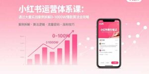 小红书运营体系课：通过大量实战案例拆解0-1000W爆款算法全攻略-淘米帮