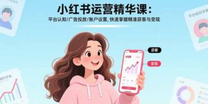 小红书运营精华课：平台认知/广告投放/账户设置,快速掌握精准获客与变现-淘米帮