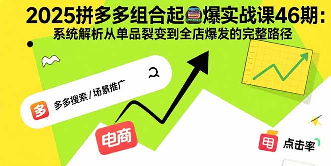 2025拼多多组合起爆实战课46期：系统解析从单品裂变到全店爆发的完整路径-淘米帮