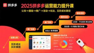 2025拼多多运营能力提升课：认知→基础→推广→活动→玩法，五阶成长路径-淘米帮