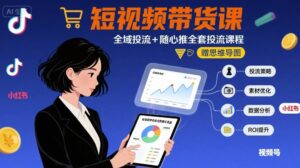 【精】最新短视频带货课，全域投流+随心推全套投流课程+思维导图-淘米帮