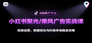 小红书聚光/乘风广告实战课：投放运营、数据优化与抖音本地推全攻略-淘米帮