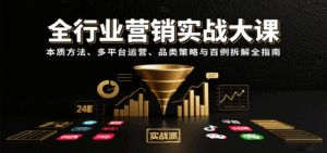 全行业营销实战大课：本质方法、多平台运营、品类策略与百例拆解全指南-淘米帮