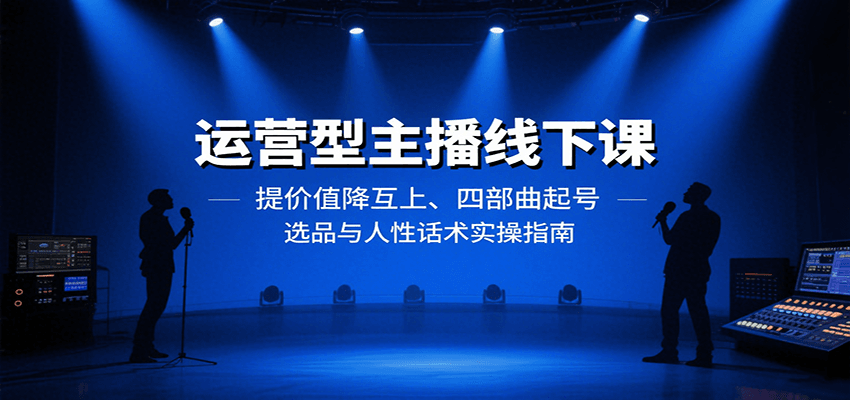 运营型主播线下课：提价值降互上、四部曲起号、选品与人性话术实操指南-淘米帮