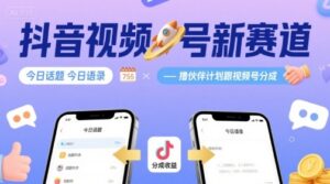 抖音视频号新赛道今日话题今日语录，撸伙伴计划跟视频号分成-淘米帮