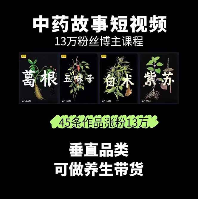 图片[1]-中药文化赛道：溯源故事开发，AI工具实战，平台运营，全方位解锁中医流量变现新路径-淘米帮