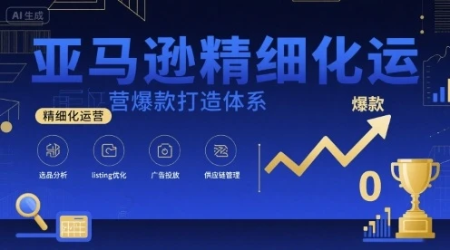 【精】亚马逊精细化运营爆款打造体系，视频课+全套资料文档-淘米帮