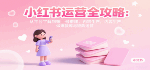 小红书运营全攻略:从平台了解到账号搭建、内容生产,做爆款库与矩阵运营-淘米帮