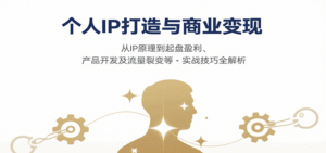 个人IP打造与商业变现，从IP原理到起盘盈利、产品开发及流量裂变等实战技巧全解析-淘米帮