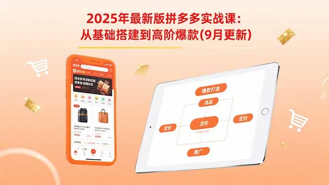 【精】2025年最新版拼多多实战课：从基础搭建到高阶爆款(9月更新-淘米帮
